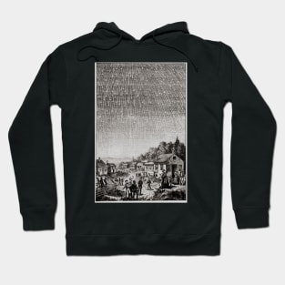 Historical artwork of Leonid meteor shower of 1833 (V700/0074) Hoodie